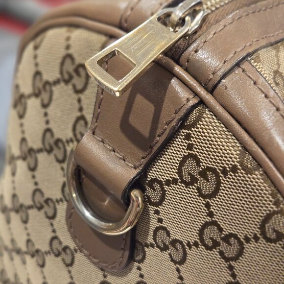 Gucci Monogram Vintage Web Medium Boston Purple Brown - Picture 10 of 16